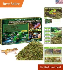 3.5 OZ Sphagnum Moss for Reptiles- 4QT Natural Live Moss Reptile Moss Beddin…