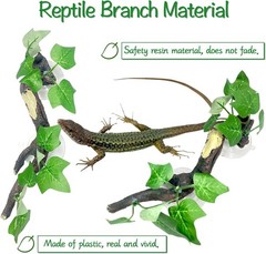 Safe Resin Climbing Branches for Snakes and Lizards – 2-Pack with Suction Cups