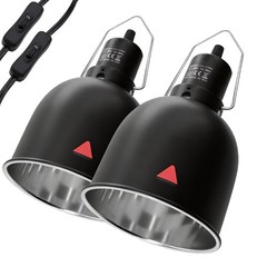 FMATOZ 2-Pack Reptile Light Fixture 5.5in Deep Dome Reptile Lamp Fixture Heat…