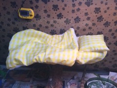 CHECKERED YELLOW LRG RESTING BED SET COVER ONLY NO FRAME BED 4 BEARDED DRAGON