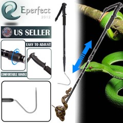 57″ Aluminum Retractable Snake Hook Reptile Catcher Stick Grabber Handling Tool