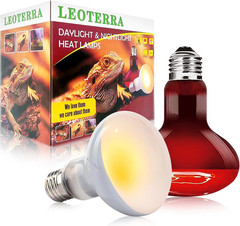 Reptile Heat Lamp 100W Day and Night Heat Lamp Combo Pack for Turtle,Bearded Dar