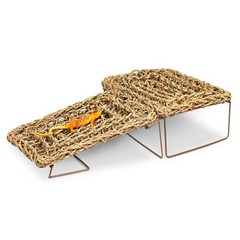 Bearded Dragon Hammock, Seagrass Reptile Basking Platform with Foldable Metal…