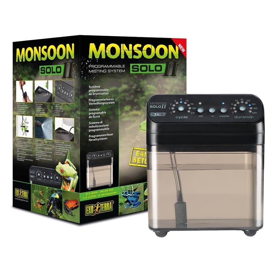 Exo Terra Monsoon Solo II Humidifier 1.5L Black PT4200