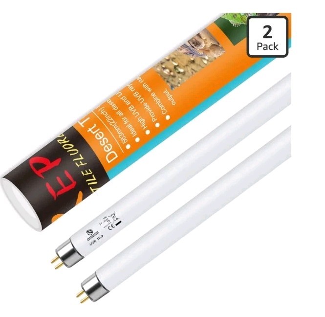2 Pack 24W-Watt T5 HO Reptile Light Desert UVA UVB 10.0 Fluorescent Tube – 22…