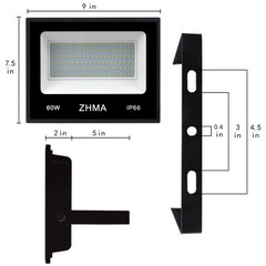 60W Black Lights Flood Light,Blacklight with Plug 2 Count (Pack of 1), Purple