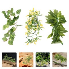 6 Pcs Reptile Terrarium Vines Hanging Plants for Tank Fake Reptiles