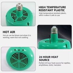 Chicken Farm Heat Lamp with Remote Control Heater Fan for Poultry and Reptiles