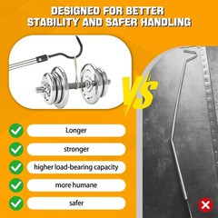 2pcs Snake Hook Set, Heavy Duty Snake Catcher Stainless Steel Snake Handling …