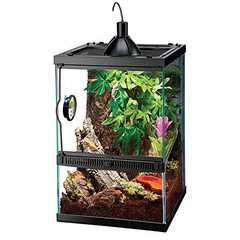 Zilla Vertical Reptile Starter Kit 11 Gallon Glass Tropical Habitat