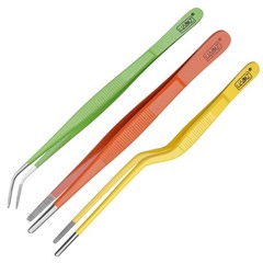 HADIZ Garden Tweezers set of 3,15cm Size Stainless Steel Green Yellow Orange