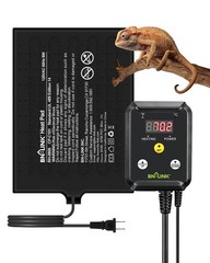 BN-LINK Durable Reptile Heating Pad 6″ X 8″ with Digital Thermostat Under Tank H