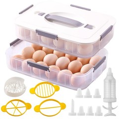 2 Layer Deviled Egg Containers with Lid, 36 Slots Deviled Egg Tray Carrier | …
