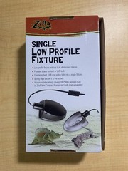 Zilla Single Low Profile Fixture Reptile Terrarium Lamp UVB Heat Light NEW