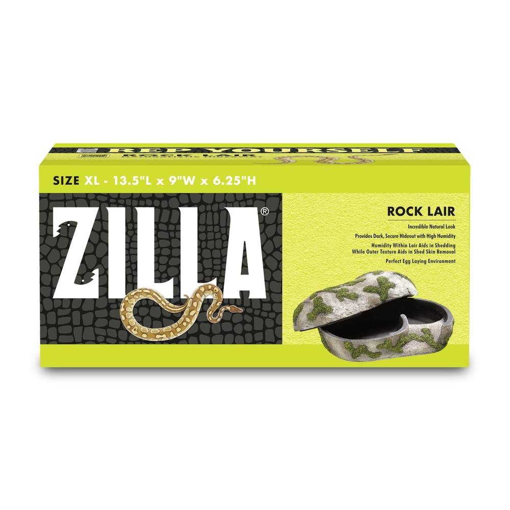 Zilla Rock Lair, Naturalistic Hide, Supports Shedding and Egg-Laying, Retains…