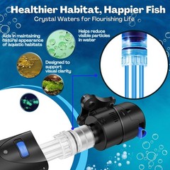 Flexzion Aquarium Filter U-V, 200 Gallon Fish Tank Filter with U-V Light for …