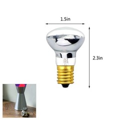 40W E17 R39(R12) Lava Lamp Reflector Bulb and 6 Count (Pack of 1), Silver