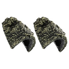 2 PCS Turtle Basking Platform Reptile Cave Hide Fish Habitat Decoration