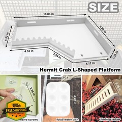 Anranmm Hermit Crab Accessories White