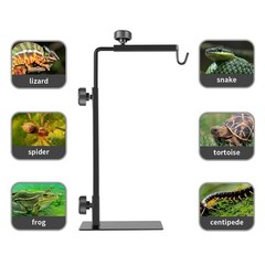 BOURDSERK Reptile Lamp Stand, Adjustable 16-31 Inch Large (Pack of 1), black