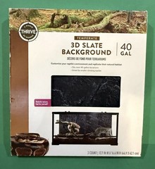 Thrive A World Of Wonder 3-D Slate Background For Terrariums 40 Gal, New!
