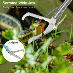 47″52″Extra Heavy Duty Reptile Snake Tongs Grabber Rattle Snake Catcher Wide Jaw