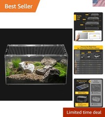 Modern Hermit Crab Habitat – Magnetic Lid & Easy-Clean Seamless Design, 0.79 Gal