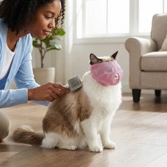 3 PCS Breathable Mesh Cat Muzzles Grooming Restraint Anti Bite Scratching