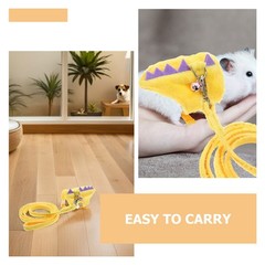 2Pcs Dino Plush Small Pet Harness and Leash Vest Comfortable Outdoor Use