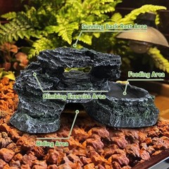 Elegant Resin Hide for Reptiles – Easy-Clean Basking Dock for Healthy Living