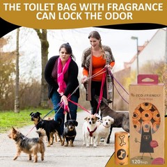 Dog Poop Bags – 120 Count Compostable Biodegradable Plant Based Pet Waste Bag…