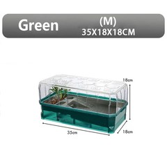 Amphibian Terrarium Tank Habitat for Pet Turtles Hermit Crabs Tortoise