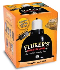 Fluker’s Mini Sun Dome Lighting Fixture Black 1ea/5.5 in