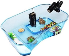 Geegoods Turtle Tank Aquarium,reptile Tank,turtle Aquarium Terrapin La