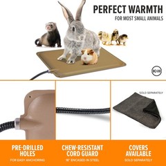 K&H Pet Products Small Animal Outdoor Heated Pad, Waterproof, Chew Resistant, Sa