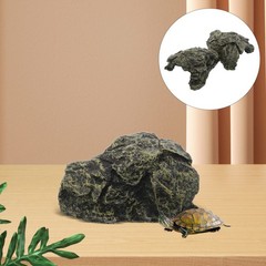 Basking Platform Aquatic Turtles Rock Tank Reptile Sunbathing Shelter
