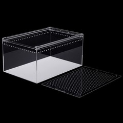 2.5 Gallon Magnetic Acrylic Large Enclosure Reptile Breeding Box Terrarium Cage