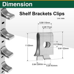 Mrdilla 30Pcs Metal Cabinet Shelf Clips, Adjustable Shelf Brackets for Kitche…