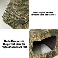 Tfwadmx Tortoise Basking Platform, Crested Gecko Hide, Reptile Cave Hideout w…