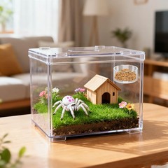 6 PCS Jumping Spider Feeding Dish Set, 2 PCS Magnetic Food Dish for Jumping S…