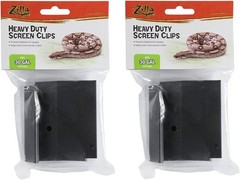 2 Pack Reptile Terrarium Screen Cover Clips, Heavy Duty for 30 Gallon Plus