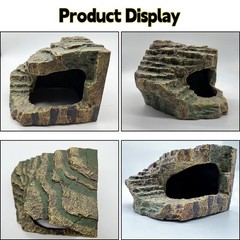 Tfwadmx Tortoise Basking Platform, Crested Gecko Hide, Reptile Cave Hideout w…
