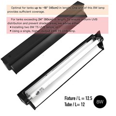 Upgraded T5 UVB Reptile Light, 10.0 UVB 8W German Made Fluorescent Lamp and F…