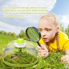 Snail Terrariums Breeding Box, Round Habitat Starter Terrarium Kit, Transpare…