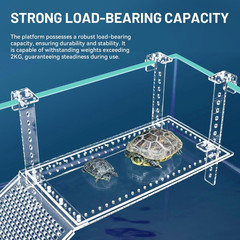 Large Turtle Docks Adjustable Hanging Basking Platform with Slip-Resistant Surfa