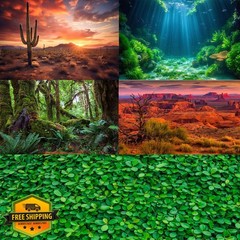 Riivvdise 36x18in Gobi Grey Desert Reptile Background
