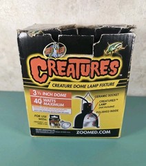 Zoo Med Creatures Dome Lamp Fixture 3 1/2 Inch 40 Watt Max