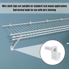 48 Pack Back Wall Clips for Drywall, Heavy Duty Shelf Clips for Wire Shelving…