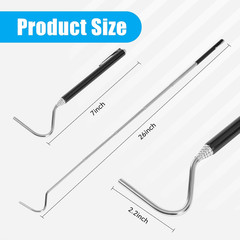 Reptile Snake Hook, 26Inch Extendable Stainless Steel Snake Stick with Non-Slip