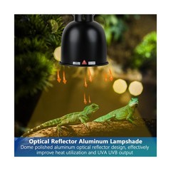 Reptile Light Fixture, 5.5 inch Optical Reflection Deep Dome He… FAST USA SHIP